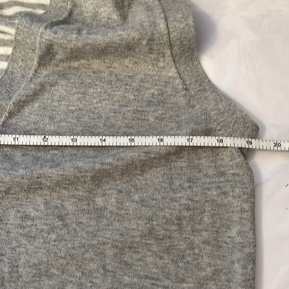 Club Monaco Vest soft lightweight men’s M gray stripes cotton cashmere - Picture 5 of 6